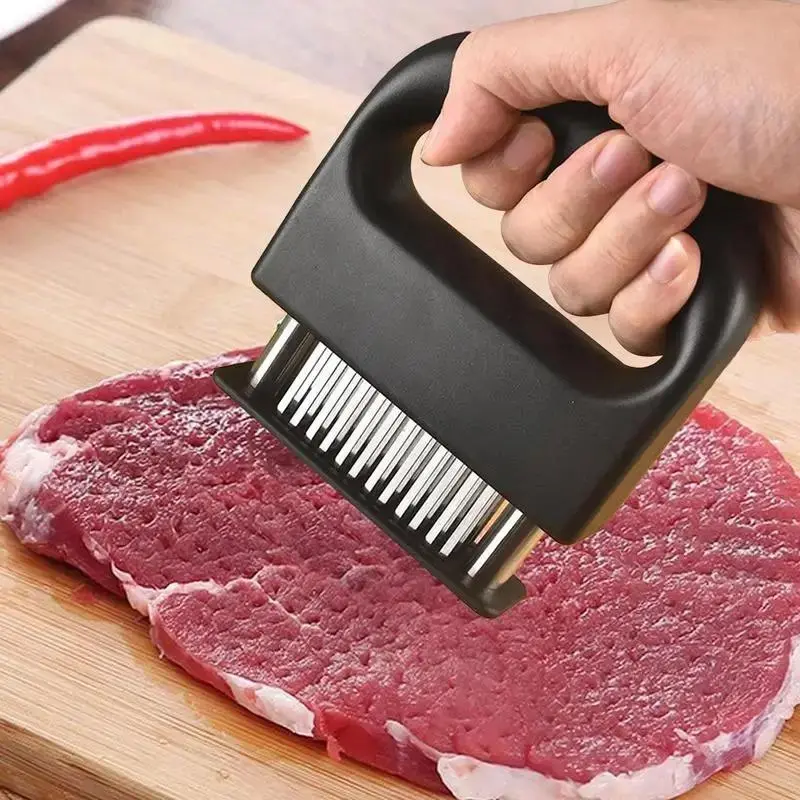 Manual Meat Tenderizer, 1 Count Stainless Steel Meat Tenderizer Tool, Meat Piercing & Sinew Cutting Tool, Kitchen Utensils & Gadgets