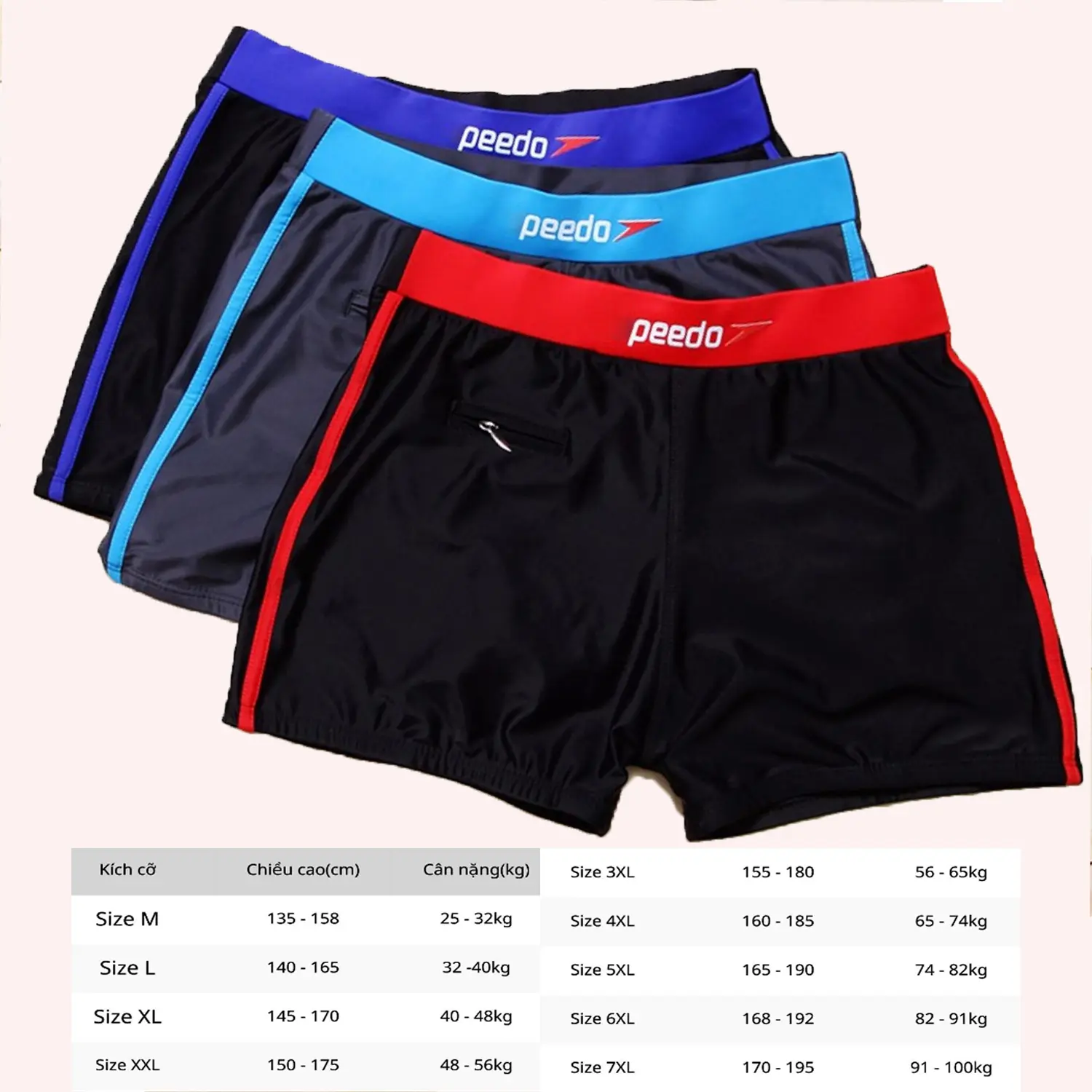 Quần Bơi Nam Nữ 2 Lớp ( 1 Quần) - Mã 807 Vải Co Giản Tốt - Nhiều Màu