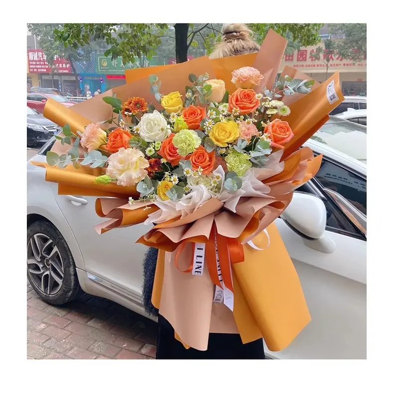 20 tờ giấy gói hoa mika 2 mặt, loại đẹp,dày dặn,gói hoa - phụ kiện làm hoa, handmade 6