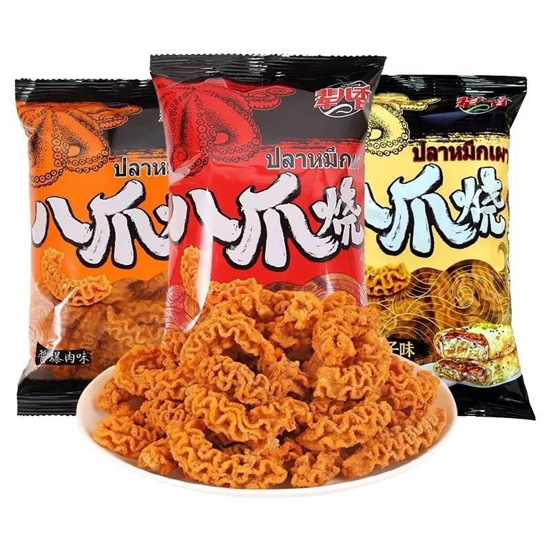 combo 6 gói Bim Bim Mực Thái Tê Cay Giòn Giụm Thơm Ngon Gói 40gram ( snack giòn tan)
