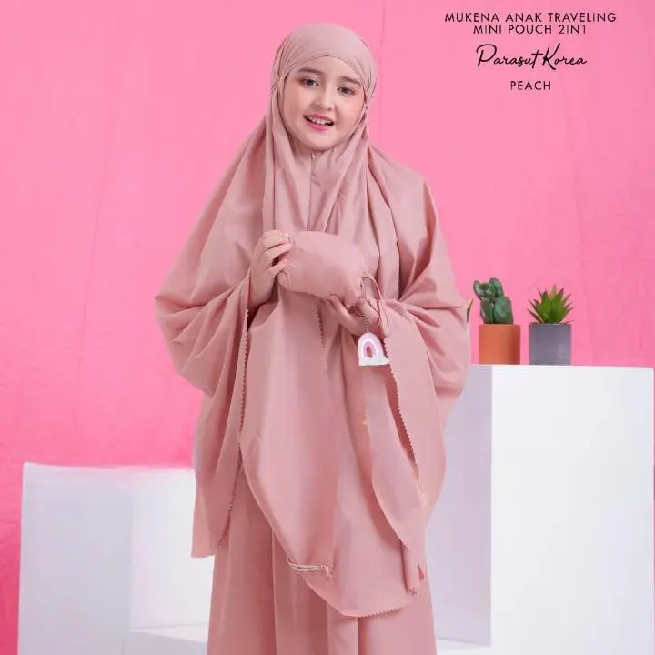 Merakimuslimah Mukena Rainbown anak dan dewasa Traveling Mini Pouch Series Parasut Korea 2