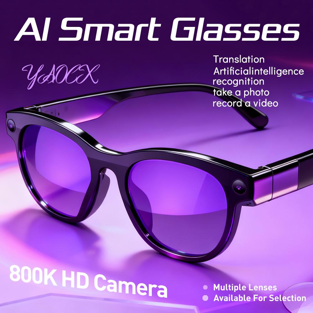 2025 AI Smart Glasses HD 800K Camera Shooting LED Flashlight Touch Control Translation AI Recognition Bluetooth Call  Sunglasses - Image 2