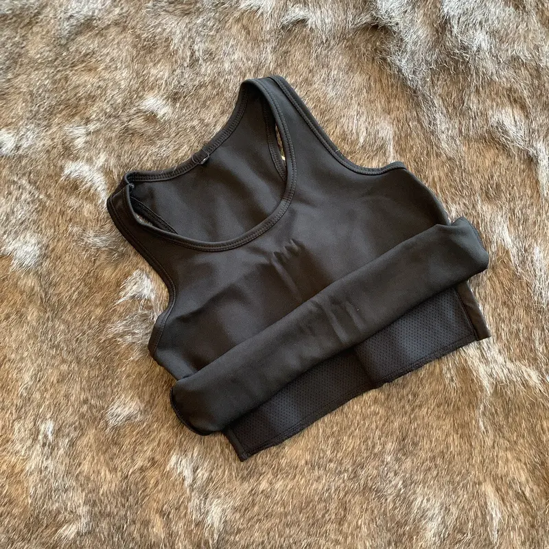 Áo Nịt Ba Lỗ Lót Cài Ngụy Trang - Áo Ba Lỗ Nịt Ngực Tomboy Dáng Dài Thun Trơn Cotton Trắng Đen Nam Cài Hông Thể Thao Gym Bigsize Form Suông Nguyễn Nguyên 8