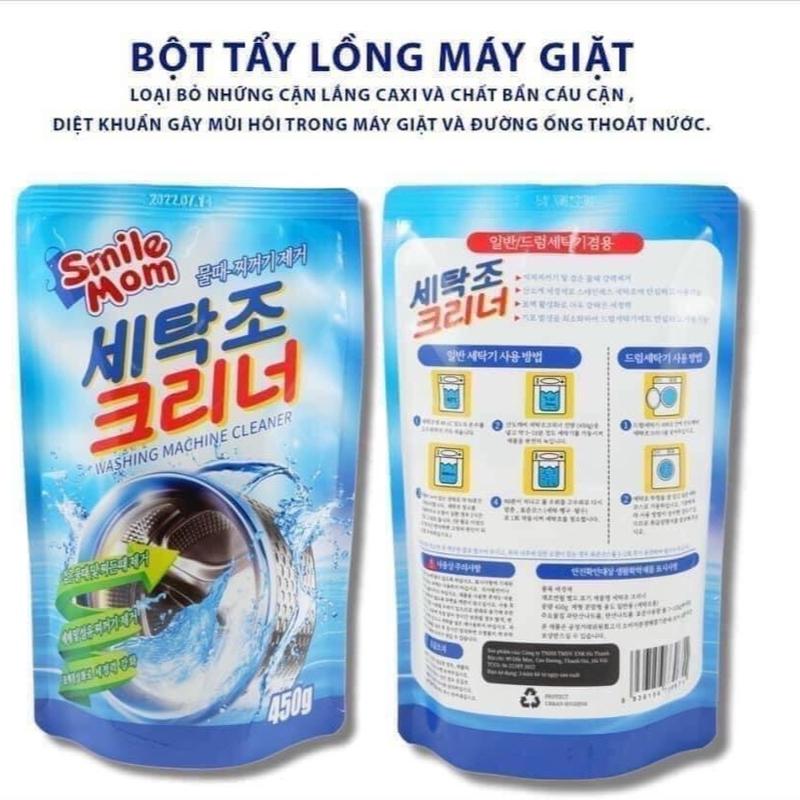 Combo 2 túi bột tẩy vệ sinh lồng máy giặt (làm sạch) - Dùng cho máy lồng ngang và lồng đứng giấy khôngkhô