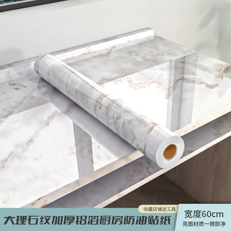 Miếng Dán Chống Dầu Chống Thấm Nước, Nhà Bếp, Giấy Dán Tường Tự Dính, Chống Cháy, Chống Ẩm, Thích Hợp Cho Mặt Bàn Bếp Và Tủ, Miếng Dán Gạch Ốp Lại 3