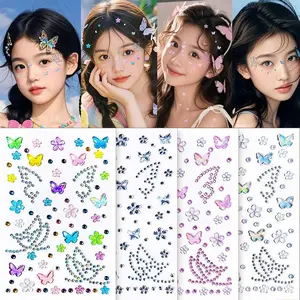New 5D Kupu-kupu halus kristal berlian wajah dekorasi anak dan dewasa tahan air bermutu tinggi warna-warni super halus kristal
