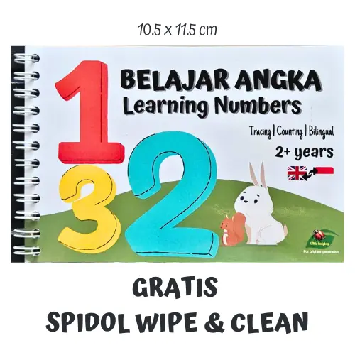 LITTLE LADYBUG - Wipe & Clean NUMBERS / BUKU ANAK 2 3 tahun+ / Buku Aktivitas Anak Usia Dini PAUD / Wipe and Clean Worksheet Activity