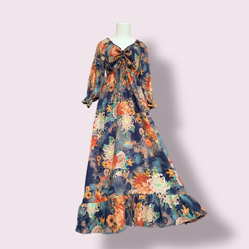 Cassandra Dress Bahan Viscose Premium PB 135 cm 1