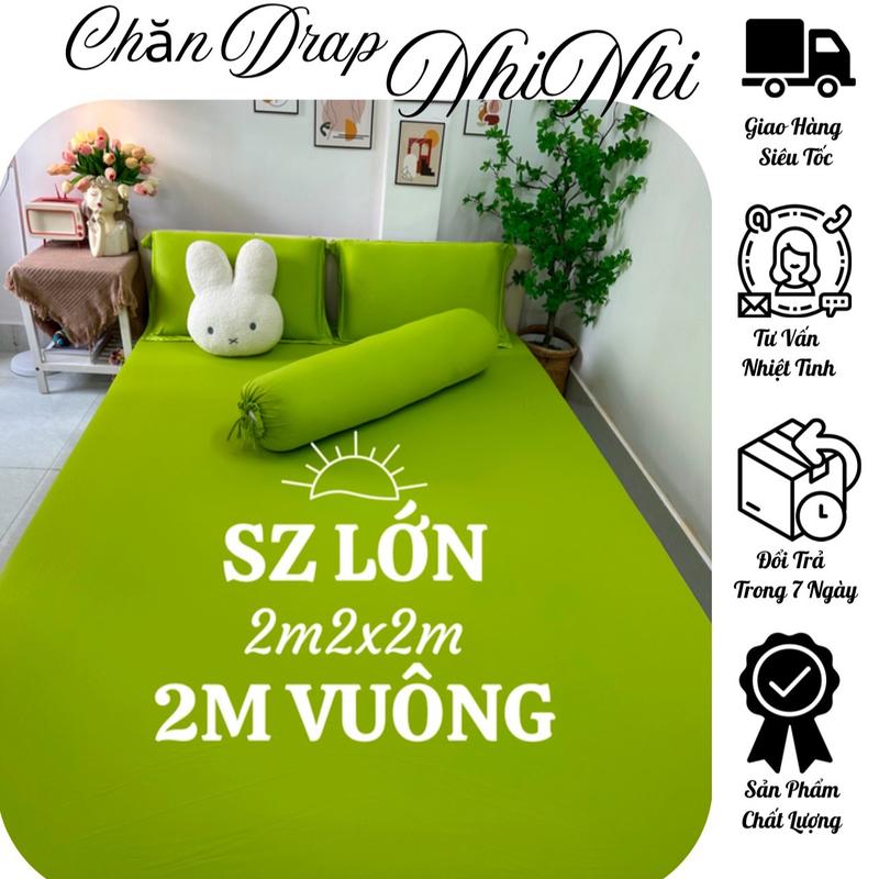 SZ LỚN 2M2x2M & 2M VUÔNG (có nối mặt) Sét 4 món: 1ga bo thun 2 vỏ gối nằm và 1 áo ôm