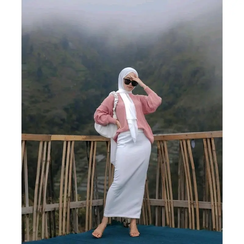Rok Span KNITS  Variasi Belahan belakang 5