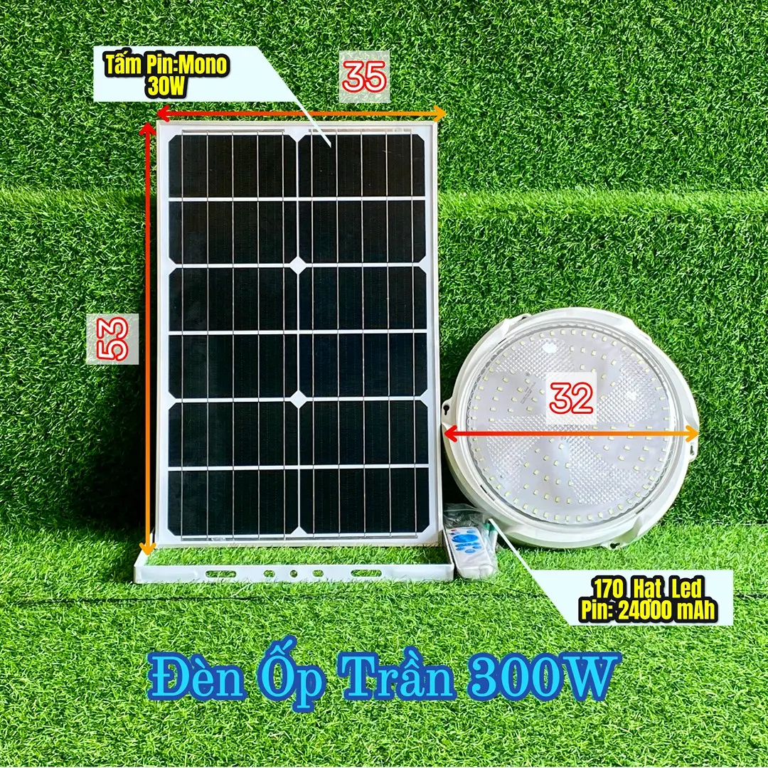 08 - ĐÈN ỐP TRẦN 300W - NĂNG LƯỢNG MẶT TRỜI