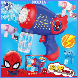 Nodia Toys Mainan Mesin Gelembung Warna-Warni dengan Efek Cahaya 20 Lubang untuk Anak / Tembak Gelembung Sabun Melody / Galting Buble / Senapan Gelembung Mimpi Kuromi / Bubble Dolphin Dengan Musik Lampu