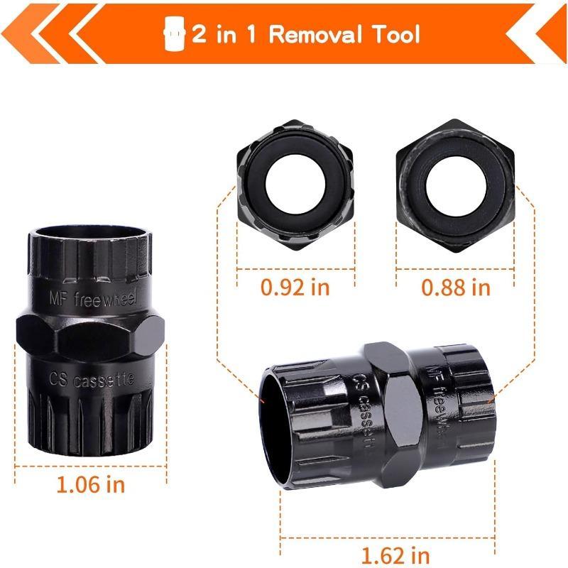 Product Introduction of Bike Freewheel Cassette Remover & Crank Puller & Bottom Bracket Tool, 3 in 1 Bicycle Removal Tools Set for Road Mountain Bike Freewheel, Crank, Bottom Bracket 3