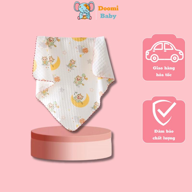 [Cao Cấp] Chăn Mền 6 Lớp Thu Đông Cotton Hàn Họa Tiết Động Vật Cực Đáng Yêu Cho Bé Kích Thước 85x85cm Doomi Shop - HT531
