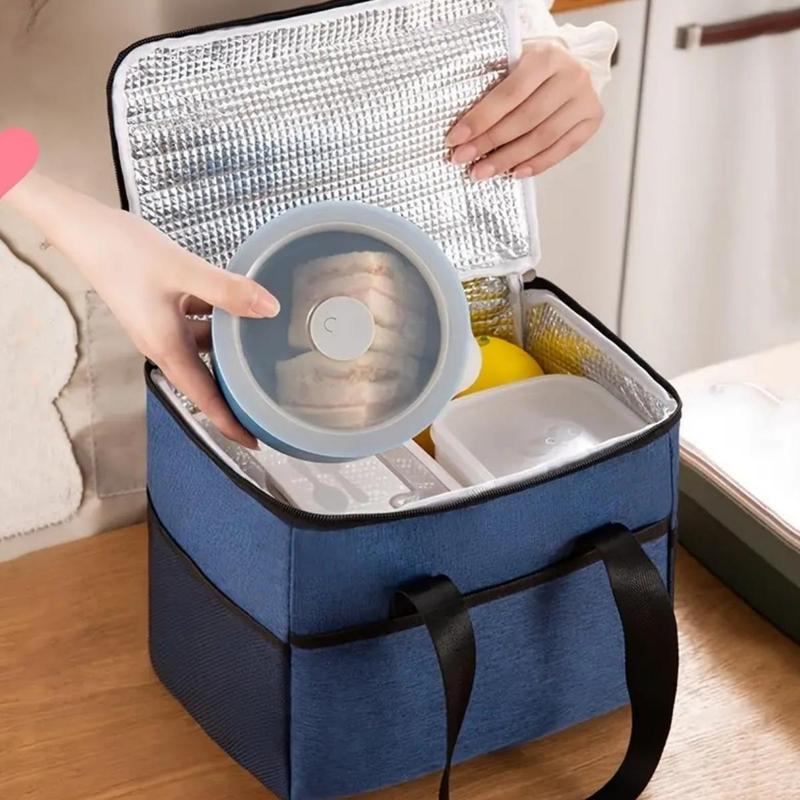 Product Introduction of Large Capacity Bento Bag, Waterproof Insulated Bag, Portable Warm & Cold Bento Box Bag, Lunch Bag for Outdoor Picnic Camping 2