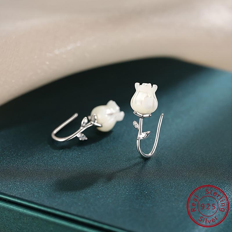 Product Introduction of Elegant Lily of the Valley Earrings - Hypoallergenic Dangle Design - Perfect for Special Occasions 11