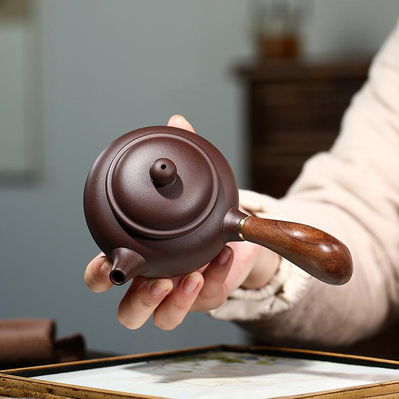 Product Introduction of # Purple Clay Pot# [Lifetime Fidelity] Yixing Purple Clay Pot Pure Handmade Famous Authentic Tea Brewing Size Capacity Yixing Original Yixing Clay Teapot Tea Set Purple Clay Handmade Vintage Tang Yu Pot Household 19