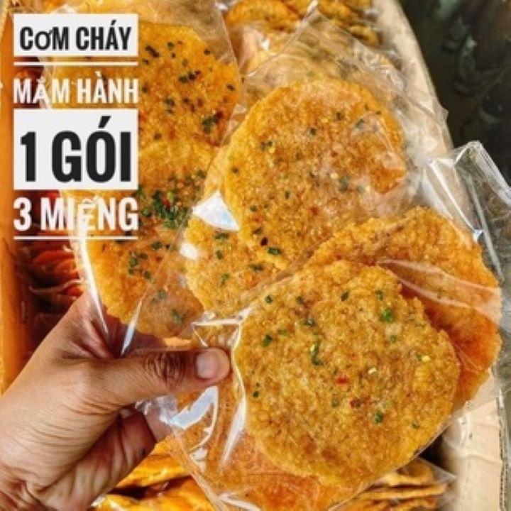 Combo 10 gói cơm cháy chiên mắm HÀNG DỄ BỂ VỠ cơm cháy mắm hành loại nguyên miếng Snack Ăn Vặt cơm cháy