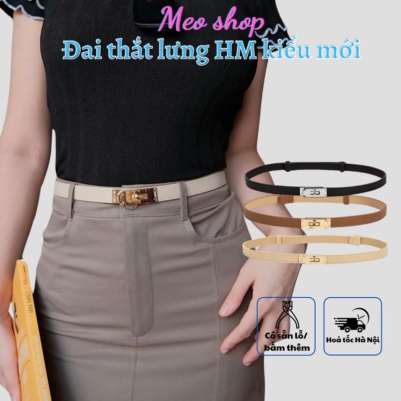 Thắt lưng nữ đai váy bản nhỏ thanh lịch khoá tròn xoay sang chảnh TL040 - Đai váy thời trang cc women belt xinh tiểu thư Meo shop