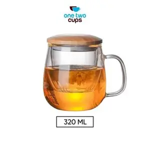 One Two Cups Gelas Cangkir Teh Tea Cup Mug with Infuser Filter - C225