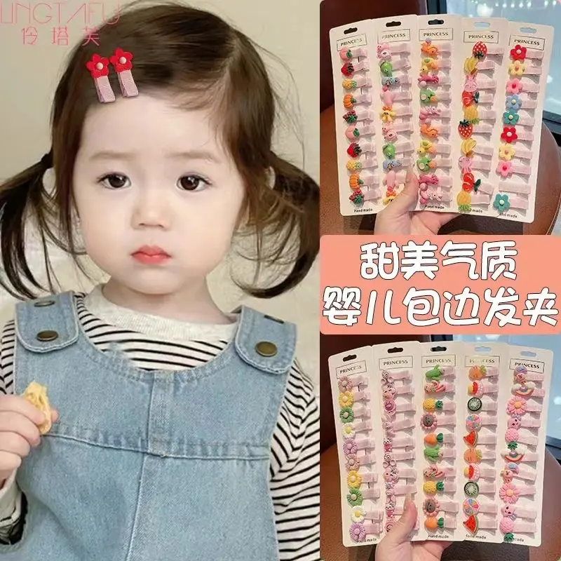 10Pcs Baby Hair Clips Cartoon Bows Flower Kids Hairpins For Girls Sweet Children Clips Barrettes Baby Hair Accessories