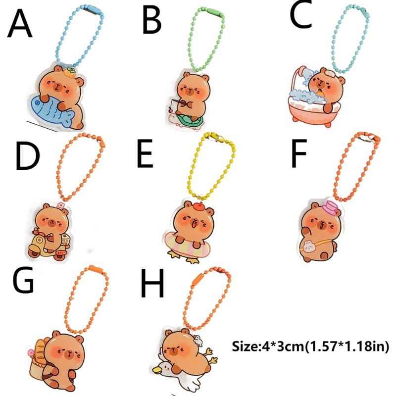 Dây Chuyền Chìa Khóa Capybara Đáng Yêu, Vip, Chất Liệu Acrylic, Móc Chìa Khóa Hoạt Hình, Phụ Kiện Túi Xách, Mặt Hàng Quà Tặng, Hàng Mới Về 2