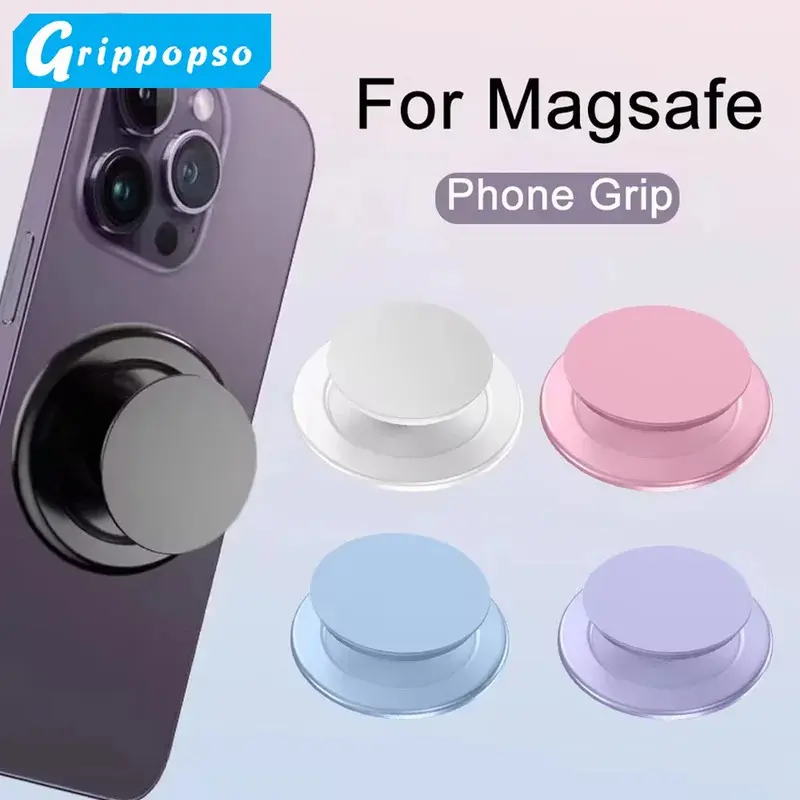 Giá Đỡ Điện Thoại Di Động Gấp Từ Tính, Grippopso, Hỗ Trợ Ổ Cắm, Thích Hợp Cho IPhone 15, 14, 13 Mac, Vòng An Toàn Ngón Tay Mở Rộng Chân Đế, Giá Đỡ Phụ Kiện