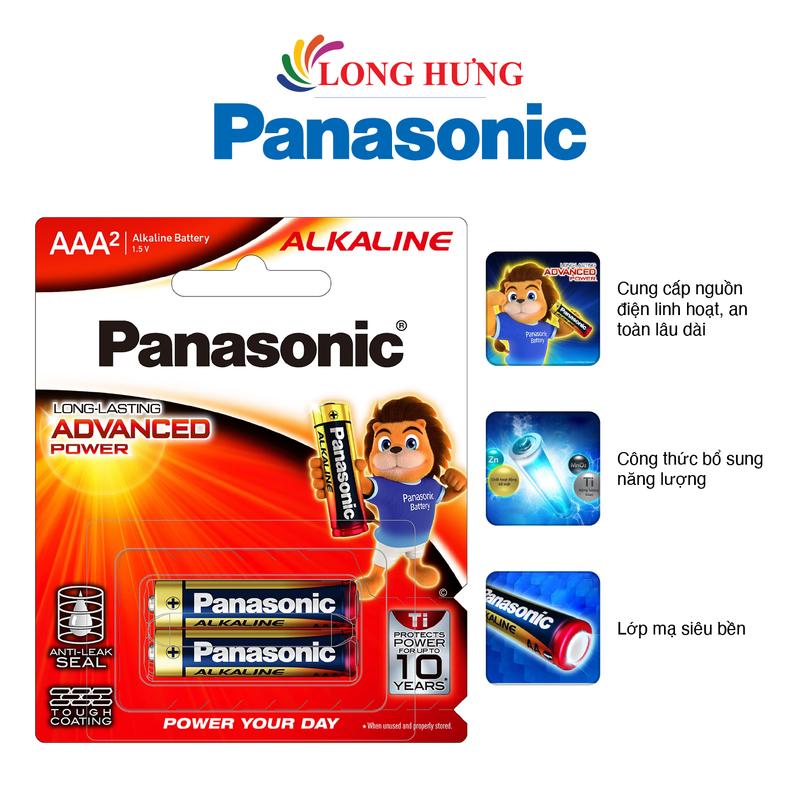 Vỉ Pin kiềm Panasonic Alkaline AAA LR03T (2 viên/4 viên/10 viên) - Hàng chính hãng