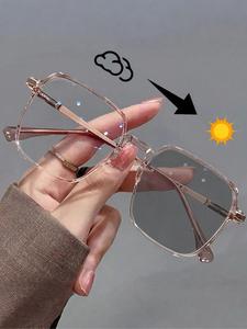 Gafas de sol con lentes fotocromáticas de moda para mujer, gafas de sol casuales de moda para uso diario, accesorios de moda para actividades al aire libre
