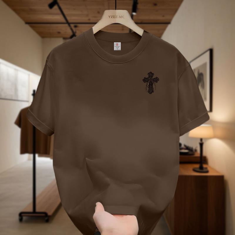 Product Introduction of American Freestyle Cross T-Shirt Men's Short Sleeves Trend Loose Plus Size Couple Oversize Top Unisex 7