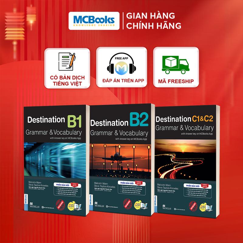 Combo sách Destination B1 B2 C1&C2 Luyện Thi Tiếng Anh Có Đáp Án Trên App - Sách MCBooks học ngữ pháp và từ vựng tiếng Anh