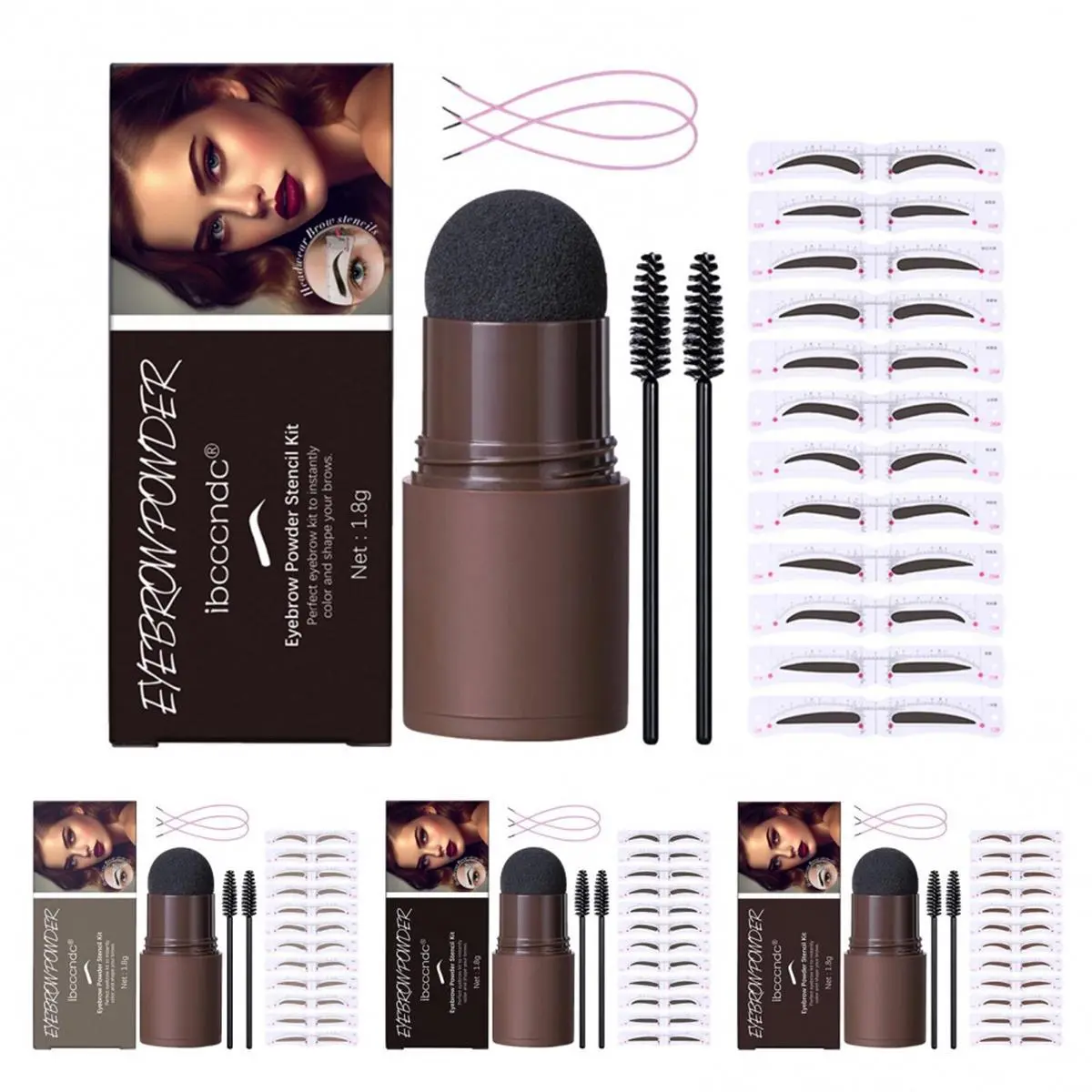 Ibcccndc Eyebrow Powder Eyebrow Card Brown Black Seal Eyebrow Powder Contouring Powder Lazy Eyebrow Powder Cross-Border Makeup
