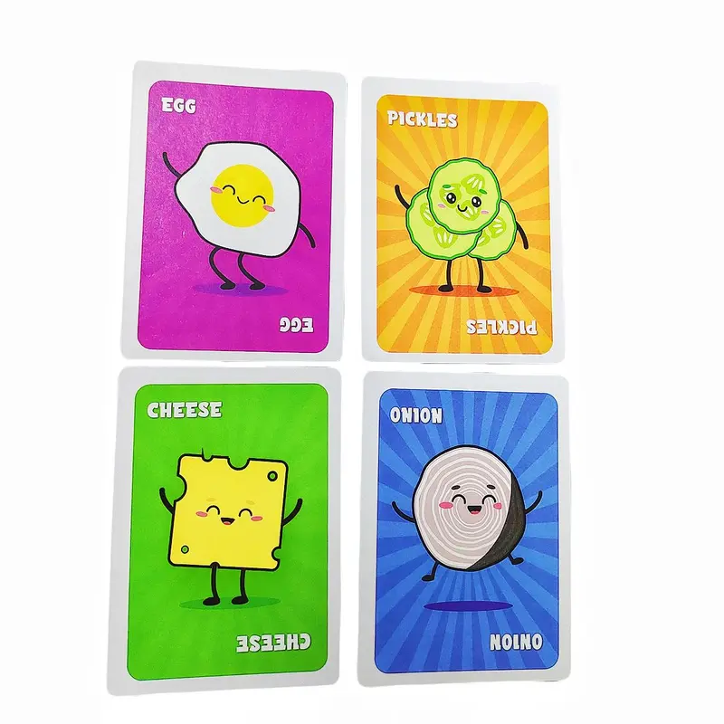 Slap Burger Card Game, 1 Box Funny Card Game, Creative Small Gift, Fun Family Interactive Cards Game, Holiday Party Fun Board Game Box 5