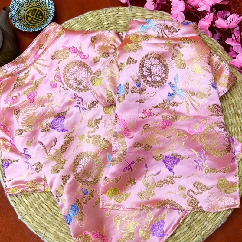 Áo Dài Gấm Tết Cho Chó Mèo ( Không Có Quần ) 4