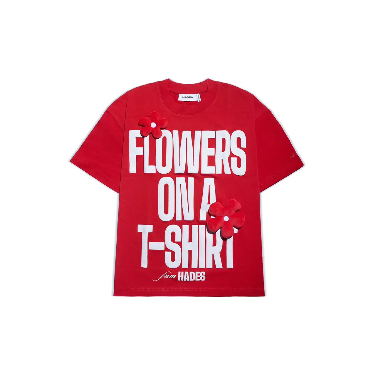 HADES FLEURS RED TEE Áo UNISEX COTTON 2 CHIỀU - HADES BRAND CHÍNH HÃNG