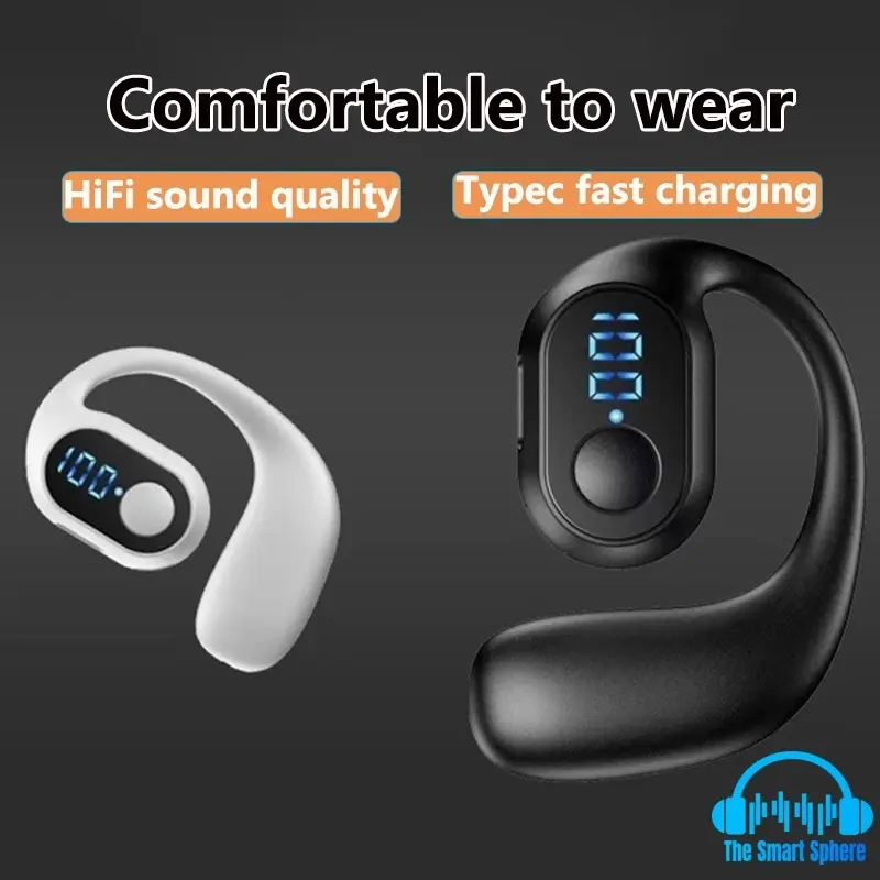 Tai Nghe Nhét Tai Nghe Nhét Tai Nghe Nhét Tai, Thiết Kế Đơn Tai, Có Thể Đeo Mở, Âm Thanh Nổi, Bluetooth Không Dây, Có Mic, Màn Hình Kỹ Thuật Số, Tai Nghe