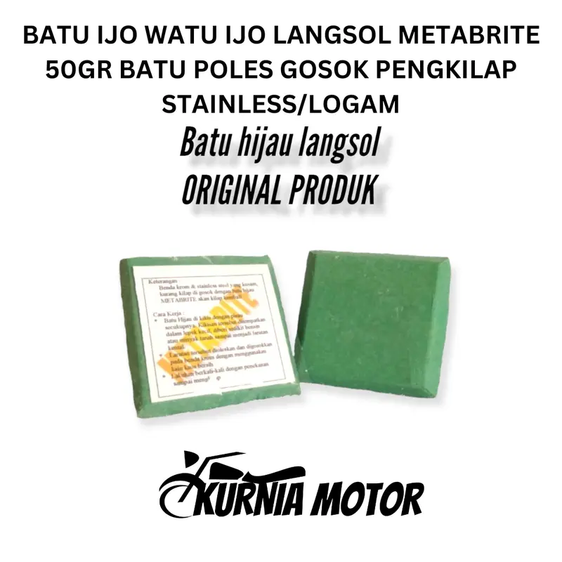 BATU IJO WATU IJO LANGSOL METABRITE 50GR BATU POLES GOSOK PENGKILAP STAINLESS/LOGAM 0