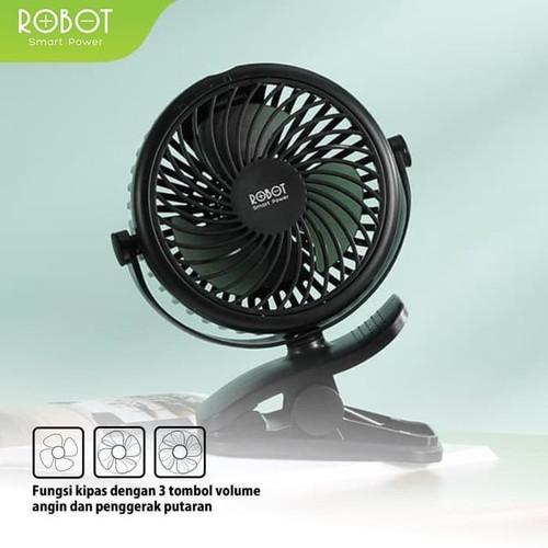 Product Introduction of ROBOT KIPAS ANGIN MINI Robot RT-BF10 Kipas Angin Portable USB Mini Fan SUARA NGGAK BISING!! Putih 1