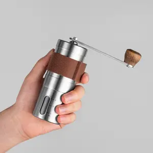 Alat Penggiling Kopi Manual Coffee Grinder Adjustable ALOCS Silver Stainless