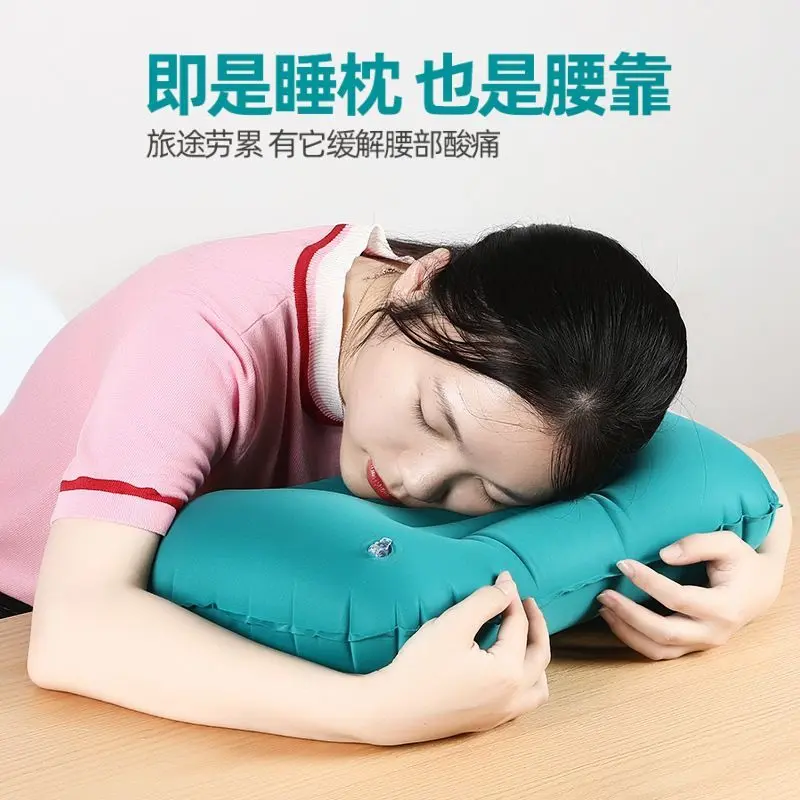 2025 Press Inflatable Soft Waist Pad Travel Portable Pillow Press Office Lunch Break Artifact Lumbar Support Pillow High Speed Rail Lumbar Support beige soft sheets & pillowcases decobilik  tidur pink smooth sheets & pillowcases c  ada  r memory  foam gre