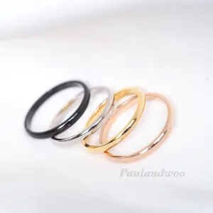 Panlandwoo - Cincin Titanium Wanita Classy - Cincin Aesthetic Best Seller Kuat Tahan Lama Desain Elegan Harga Terjangkau