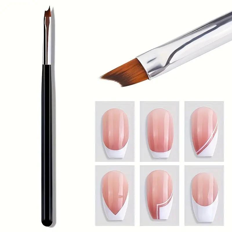 Product Introduction of Bút Pháp làm móng, bút viền trắng Pháp, bút lưỡi liềm, bút vẽ hoa, bút quang trị liệu Nhật Bản, có bàn chải, để vẽ Nghệ Thuật 0