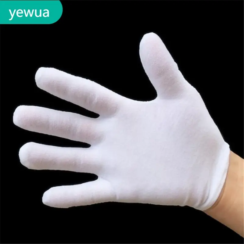 【SG hot selling】12Pair/Bag White Moisturising Eczema Individually Boxed Cotton Gloves