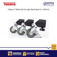 Gambar Takara WH-22 Wheel Set 3 Inch Light Stand Tripod Caster Stabilizer for Spirit 3 / 4 Studio Accessories dari Sentra Digital Kota Surabaya 1 Tokopedia
