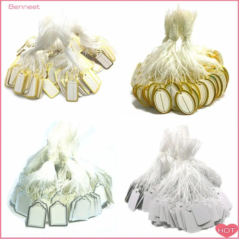 100PCS Blank / Edge Retail Supplies  Price Labels Jewellery Hangtags Display Tool Hanging Tags