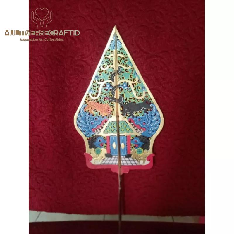 Miniatur Wayang Kulit Asli 30cm Gunungan Wayang Bahan Kulit Sapi 3