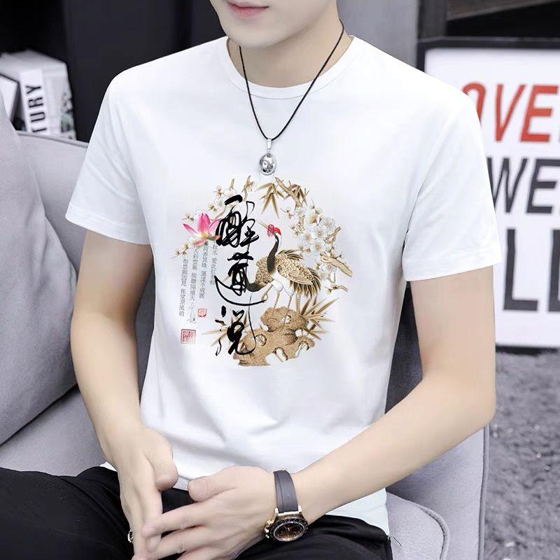Product Introduction of Ice Silk High-Quality Cool Summer Trendy Zui Lian Shuo Sports Half-Sleeve Ice Silk Breathable Short-Sleeve T-Shirt Men's Sweat Shirt 2