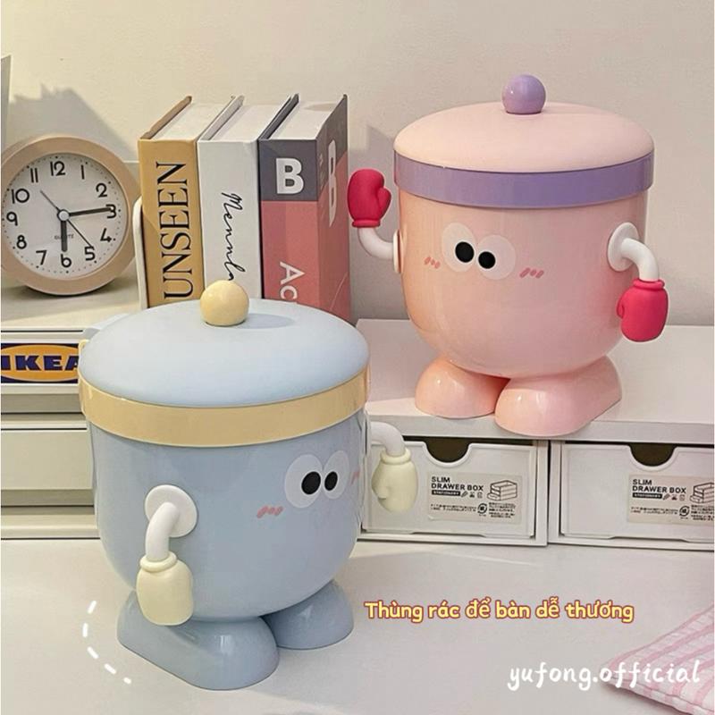 Thùng rác để bàn mini xinh xắn giá trị cao dùng để bàn ăn phòng ngủ giường hộp đựng rác nhỏ cho gia đình 
