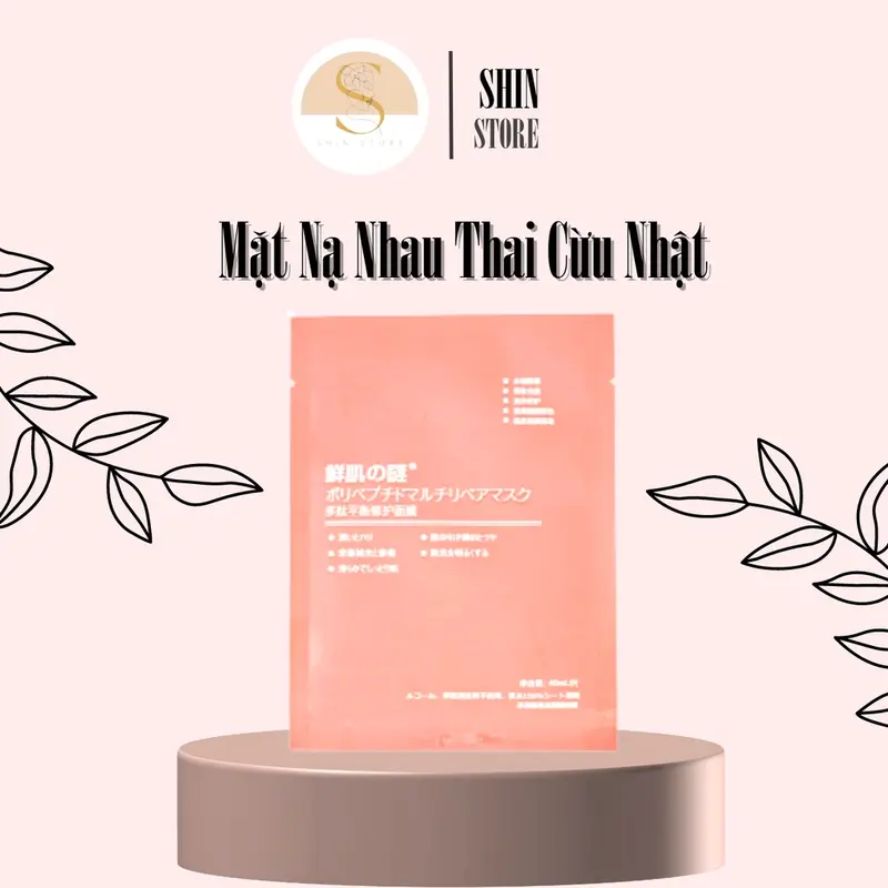 Mặt nạ nhau thai cừu nhật mask giấy rwine dưỡng da dưỡng ẩm 40ml - Shin Shop 0