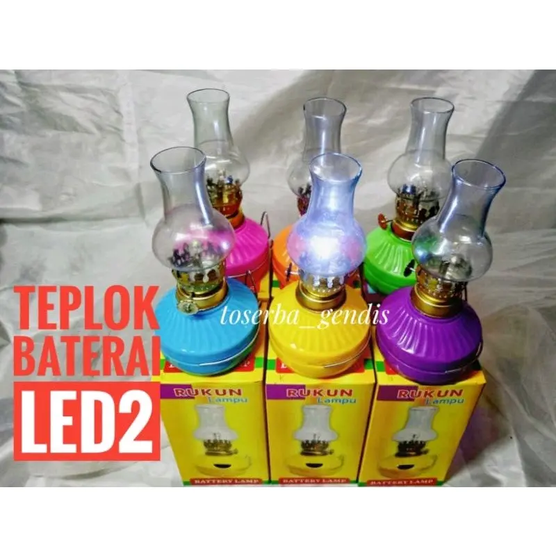 LED2 LAMPU TEPLOK BATERAI MODERN